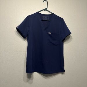 Figs Blue Classic Crew Neck Shirt